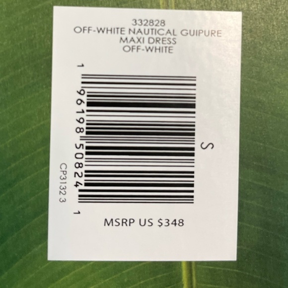 NWT Farm Rio Off-White Nautical Guipure Maxi Dress Lace Crochet Over Lining Sz S - Picture 5 of 8